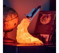 KHTO Lampe Rocket Impression 3D Space Shuttle Lampe et Lune Lampes Veilleuse Idées Cadeaux pour Les Amoureux de l'espace (Shuttle Twisted)
