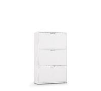 ARMOIRE À CHAUSSURES SINGULE 3 ABATTANTS BLANCHE