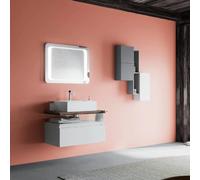 Kiamami valentina Armoire de salle de bain avec miroir - Blanc