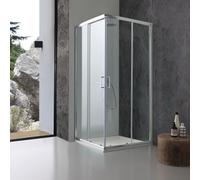 Kiamami Valentina - Cabine de douche en verre transparent 6 mm 100x100 cm carré | Giada