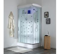 Kiamami Valentina - Cabine de douche hydromassante 70x90 gauche | Iride