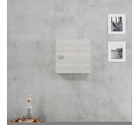 Kiamami Valentina Meuble Cube Mural 45x45x15 cm chêne Gris Clair