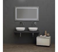Kiamami valentina meuble de salle de bain double vasque - Perle