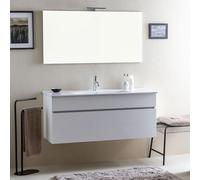 Kiamami valentina meuble salle de bains 120 cm - Gris clair