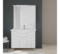 Kiamami Valentina Meuble Salle de Bain 106 cm Classique avec lavabo Miroir