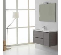Meuble Suspendu Salle De Bains Moderne Manhattan 90 Cm Gauche