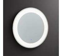 Kiamami valentina Miroir de salle de bain LED rond - Gris