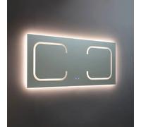 Kiamami valentina Miroir de salle de bain lumineux - Gris