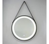 Kiamami valentina Miroir de salle de bain rond - Noir