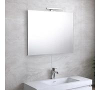 Kiamami Valentina Miroir DE Salle DE Bains AFFLEURANT 90 x 70 CM avec ÉCLAIRAGE Reversible LED Light