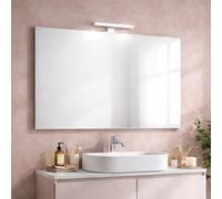 Kiamami Valentina - Miroir 100x60 avec Bordure en Fil Brillant et Lampe à LED