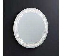 Kiamami valentina Miroir salle de bain lumineux rond - Gris