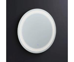Kiamami valentina Miroir salle de bain lumineux rond - Gris