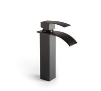 Kiamami Valentina Mitigeur de lavabo cascade Nardis - Noir Mat