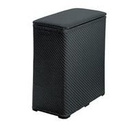 Kiamami Valentina - Panier à linge noir en résine thermoplastique 70 litres, grande capacité, léger, idéal salle de bain, gamme ROBINIA