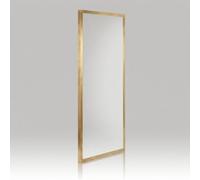 Kiamami Valentina - Paroi fixe de douche 80x190 cm verre trempé transparent, cadre or brossé, compatible porte City