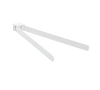 PORTE-SERVIETTES ARTICULÉ BLANC MAT LAITON CHROMÉ - FIXATION AVEC VIS INCLUSES GIACINTO
