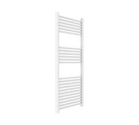 Kiamami Valentina - Sèche-serviettes 50x120cm en acier blanc avec 23 tubes horizontaux