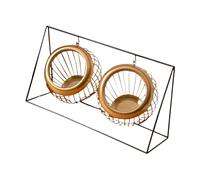 KiBcsLic 2 Pièces Porte-Capsules de Café Panier de Rangement Support pour Capsules en Fer Robuste Finition Antirouille Multifonction Adapté à L'Organisation CU, Or