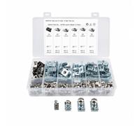 KiBcsLic 200 Pièces d'Écrous à Ressort Fixations en Acier Inoxydable 304 pour Carrosserie Automobile Entrien Réparation Dans Boîte Rangement Transparente