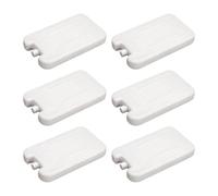 KiBcsLic 6 Pièces Bloc de Froid Pack Glace Réutilisable Élément Refroidisseur Léger Compact Grande Efficacité pour La Conservation Aliments s Campin, Blanc 200ml