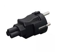 KiBcsLic Adaptateur d'alimentation Europeen Fiche IEC320 C5 Prise Femelle 4.8mm Convertisseur de Courant avec Noyau Cuivre et Gaine PVC pour Electronique et AP, 4 pièces