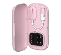 KiBcsLic Alarme D'énurésie Nocturne, Dispositif D'alarme avec Minuterie, Sans Fil, Par USB, Récepteur avec écran et Alarme de Rappel pour, Rose