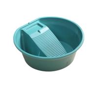 KiBcsLic Bassine à Laver Bassin avec Planche de Lavage Accessoire de Lavage à Main Léger Multifonction pour Lavage de Vêtements Adaptée à la Maison Dortoir, Vert