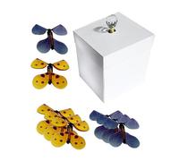 KiBcsLic Boîte D'anniversaire, Coffret Cadeau, Papillons En Vol, Jouet En Papier, Volant, Convient pour, blanc