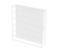 KiBcsLic Boîte de Présentation Espèce Présentoir Mural Transparent Structure Multicouche pour Badges et Médailles Boîte de Rangement en Acrylique Convenant Aux, Blanc