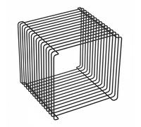 KiBcsLic Bout de Canapé Design Filaire Style Nordique Étagère Cube Murale Multifonctionnel Module de Rangement Cubique en Métal pour Chambre, Argent, 35 35 35cm