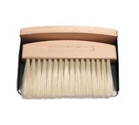 KiBcsLic Brosse de Nettoyage Table Balayette Ensemble Balai Mini Ramasse-miettes Bois Adapté pour Petits Débris Claviers Ateliers Artisanat Salon, poils en nylon noir