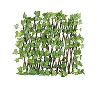 KiBcsLic Clôture Extensible pour Préserver L'intimité, Clôture de Jardin, Treillis Décoratif avec Feuilles Artificielles, Décoration en Bois pour Balcon, T, Sweet Potato Leaves