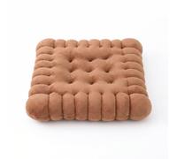 KiBcsLic Coussin de Siège Rond Coussin Galette Assise Oreiller de Sol Matelassage Tufté Toucher Duveteux en Peluche avec Coton PP Support d'Assise Quotidien, Chocolat, 40 40cm