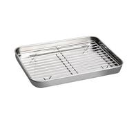 KiBcsLic Ensemble de Plaques de Cuisson avec Grille de Refroidissement pour Usage Domestique, Restaurants Ou Barbecues, Xl
