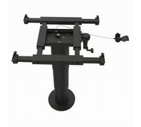 KiBcsLic Ensemble Pied Table Pneumatique Réglable en Hauteur Pied Table Rail Cliement Antirille, Rond
