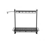 KiBcsLic Étagère à Double Niveau Compact Rack Pliant Rectangulaire Support Rangement, Modèle Bas