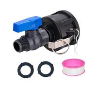 KiBcsLic IBC Adaptateur de Réservoir Connecteur de Tonneau Polyvalent Accessoires Métalliques Fixation Sûre Gestion Liquide Adapté pour Jardinage Stockage