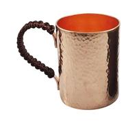 KiBcsLic Mug En Cuivre, Tasse à Cocktail, Mug Isotherme Portable, à Eau, à Bière pour Boissons, Lait, Eau Chaude et Froide, Camping, Cafetière, Or