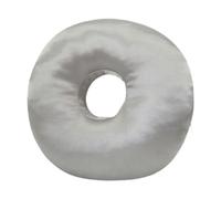 KiBcsLic Oreiller Donut Coussin Anatomique pour Perçage Oreille Oreiller pour Dormeurs Latéraux Soutien Cou Respirant Amovible en Coton Mélangé Adapté Bureau M, Gris