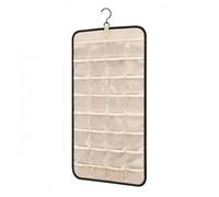 KiBcsLic Organisateur de Bijoux à Poches Transparente Rangement Suspendu Porte-bijoux Pochette à Compartiments Structure Verticale en Tissu Oxford avec Crochet, Noir