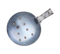 KiBcsLic Pelle à Fumier en Métal, Outil de Drainage des Fuites, Pelle à Tamis en Fer, Design Arrondi, Portable et Ergonomique, Idéale pour L'entretien du J, 17 cm avec Trou