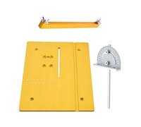 KiBcsLic Plaque D'insertion Robuste En Aluminium pour Table de Défonceuse, Planche à avec Jauge, Support Coulissant, Recommandée, doré