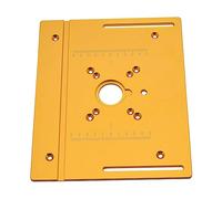 KiBcsLic Plaque D'Insertion Table Bricolage Aluminium Bancs Menuiserie Accessoire Défonceuse Plaque Réglable Convient pour Contrôle Bois Atelier Construction, seule assiette