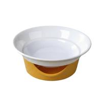 KiBcsLic Plat Creux Rond En Plastique Surface Lisse Assiette Mélamine Empilable Bol Large Rond pour Restaurant