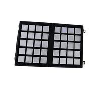 KiBcsLic Plateau à Bijoux Organisateur Multicases Coffret Présentoir Bois Résistant Finition Lisse Couvercle Transparent Adapté pour Maison Exposition C, Grille Blanche 40