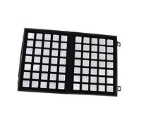 KiBcsLic Plateau à Bijoux Organisateur Multicases Coffret Présentoir Bois Résistant Finition Lisse Couvercle Transparent Adapté pour Maison Exposition C, Grille Blanche 70