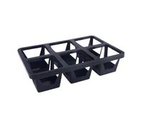 KiBcsLic Plateau pour Pots de Pépinière Plateau de Stockage Portable en PP Conception pour Une Prise Facile Adapté à L'Aménagement Paysager Intérieur Extér, 6 Cellules