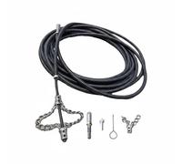 KiBcsLic Ressort Nettoyage Canalisation Flexible Tige Serpentin Déboucheur Tête Chaîne Expansion Rotation Pénétration Profonde Adapté à l'Entretien des Canalisations Domestiques Industrielles, 15M
