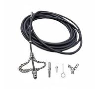 KiBcsLic Ressort Nettoyage Canalisation Flexible Tige Serpentin Déboucheur Tête Chaîne Expansion Rotation Pénétration Profonde Adapté à l'Entretien des Canalisations Domestiques Industrielles, 8M